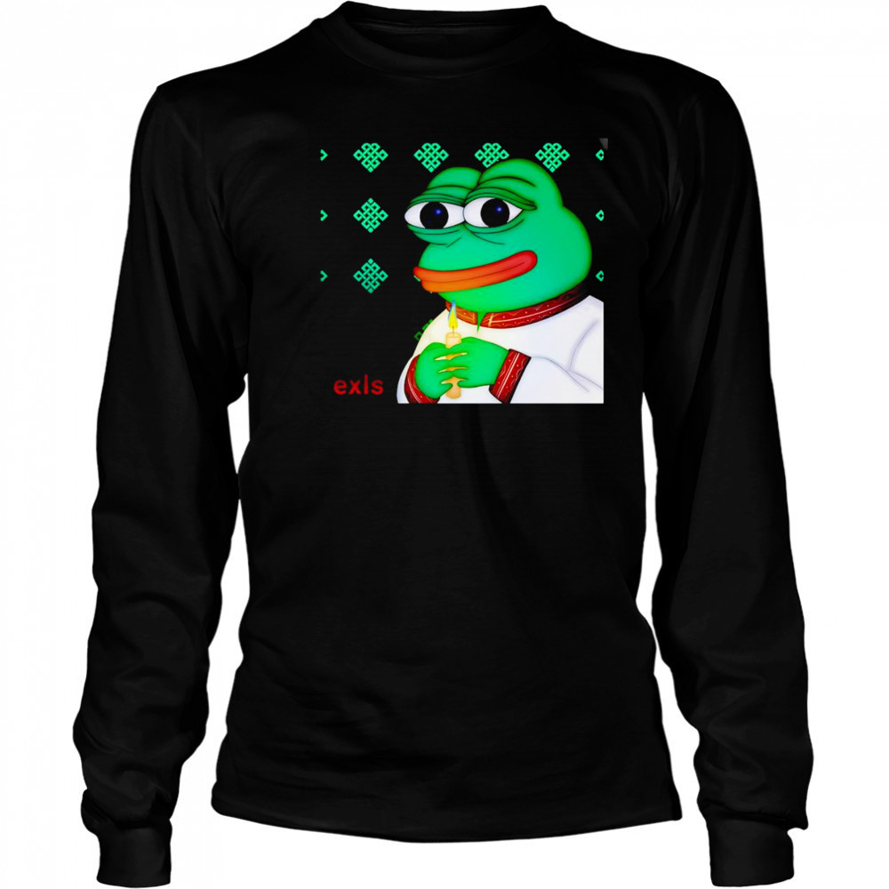 Pepe wearing a traditional Ukrainian shirt Long Sleeved