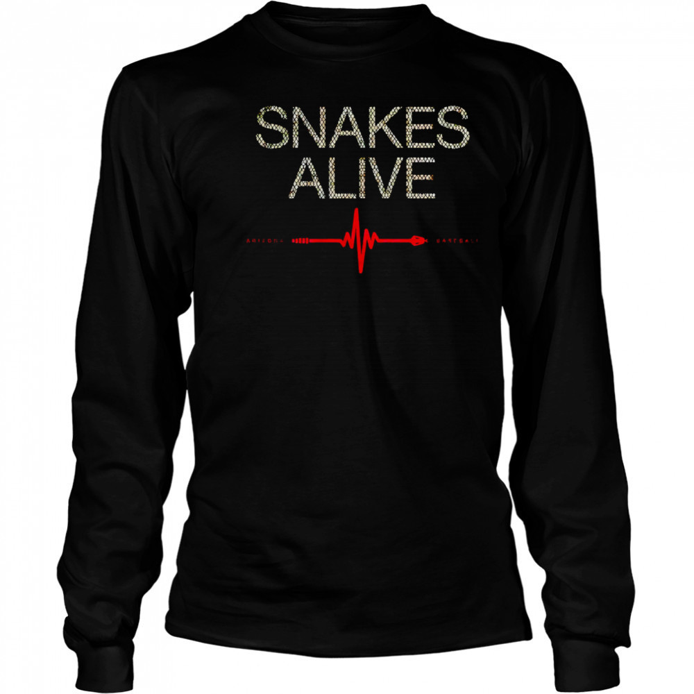 Snakes Alive Arizona Baseball heart rate shirt Long Sleeved
