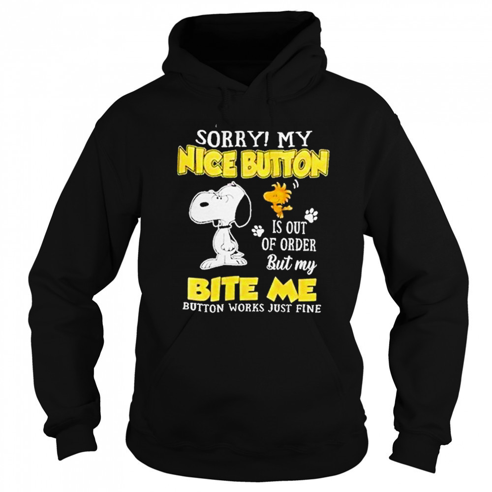 Sorry My Nice Button Is Out Of Order Shirt Hoodie