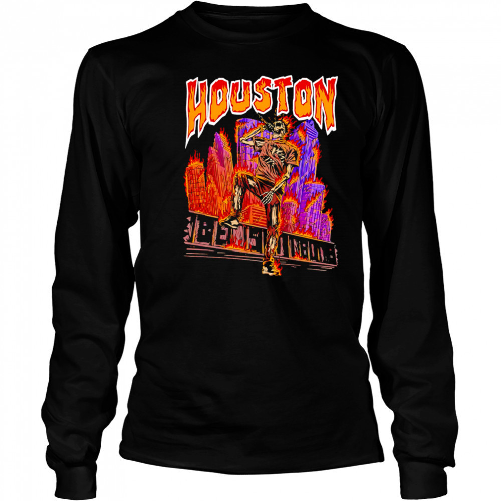 Utopia Tour Circus Houston Warrant skeleton shirt Long Sleeved