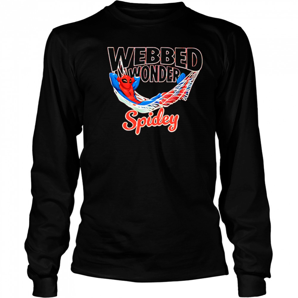Webbed Wonder Spidey cartoon shirt Long Sleeved