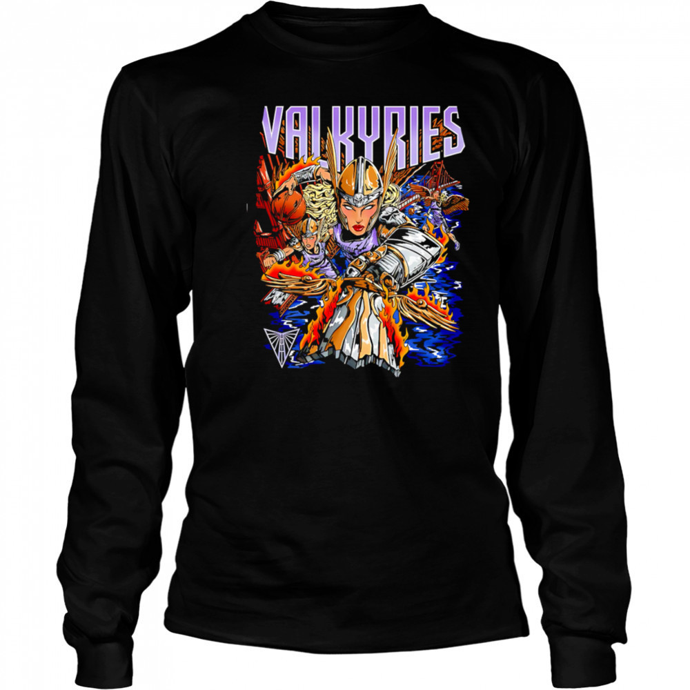 Wnba Valkyries female warrior shirt Long Sleeved