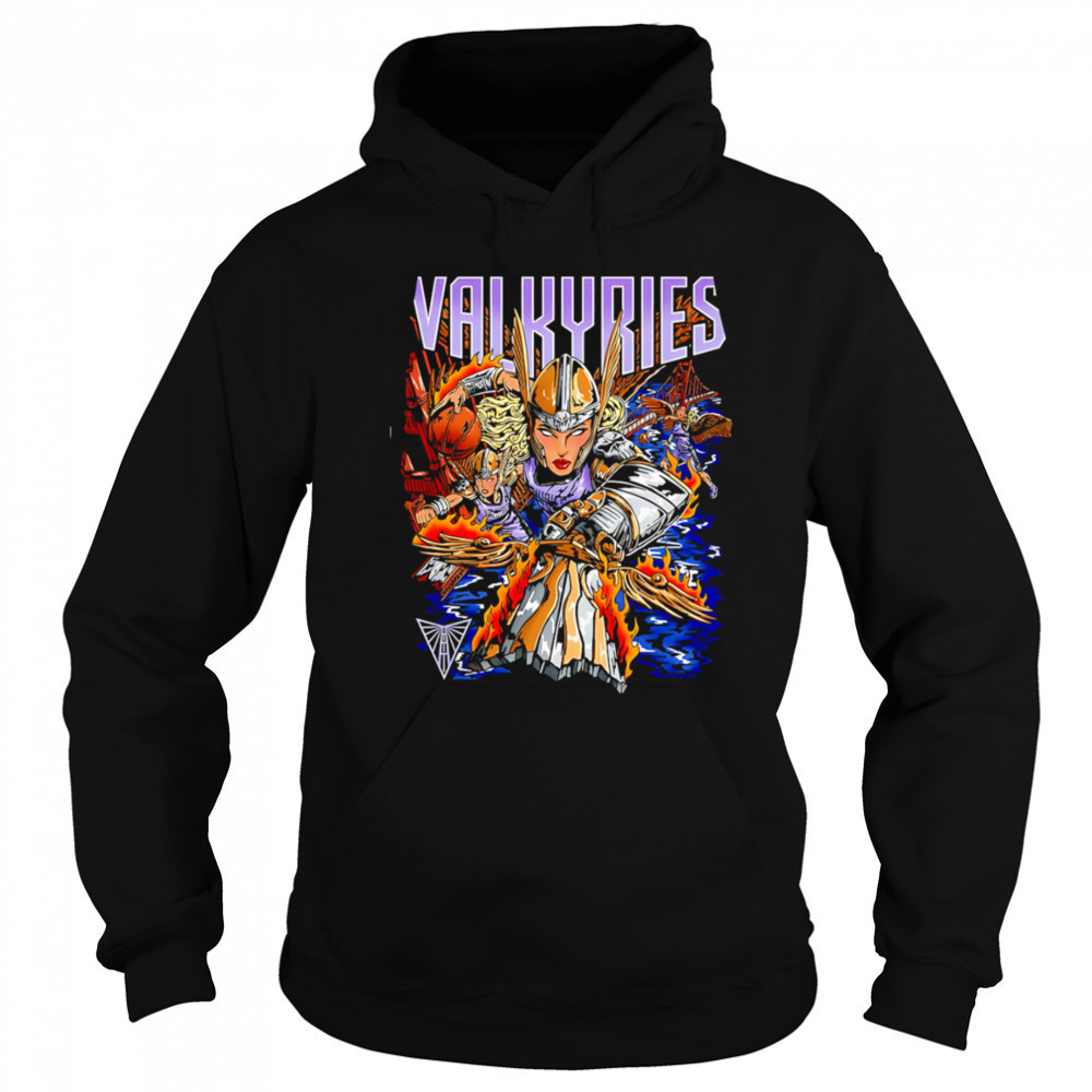 Wnba Valkyries female warrior shirt Hoodie