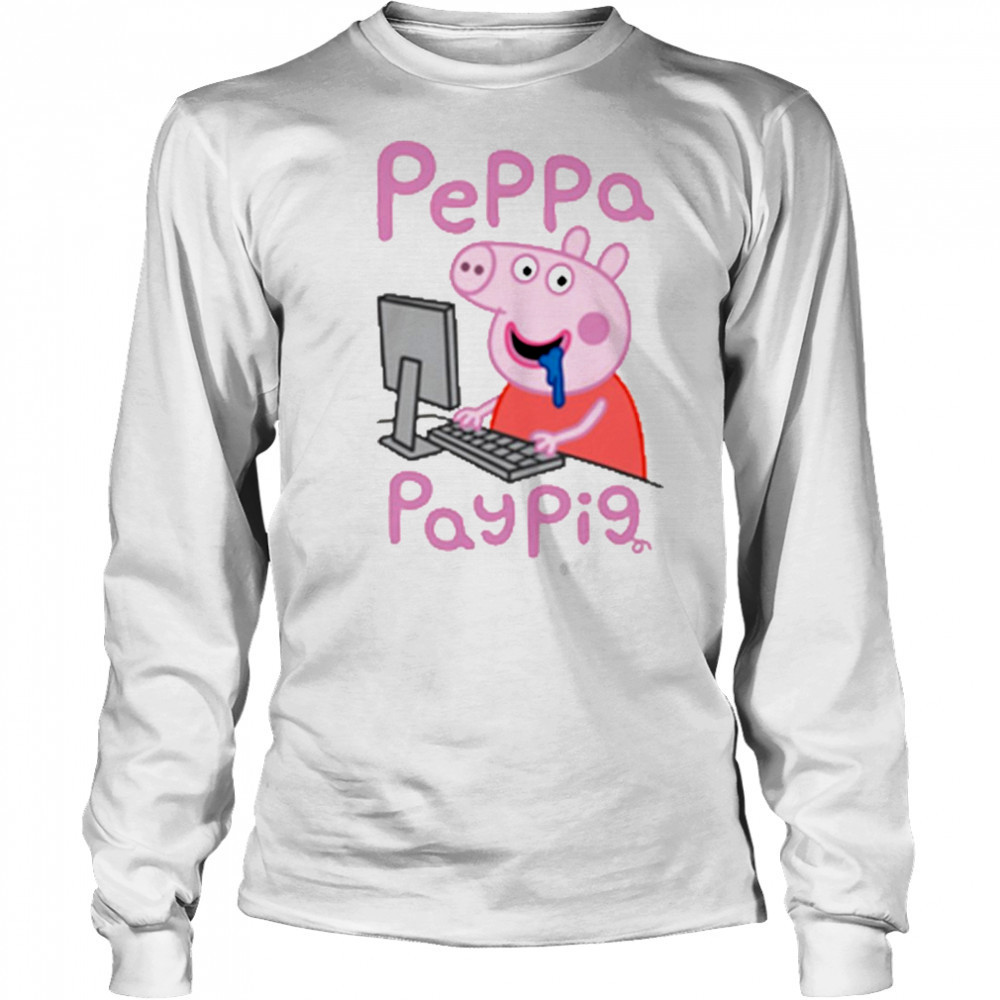 Cartoon Pay Pig shirt Long Sleeved