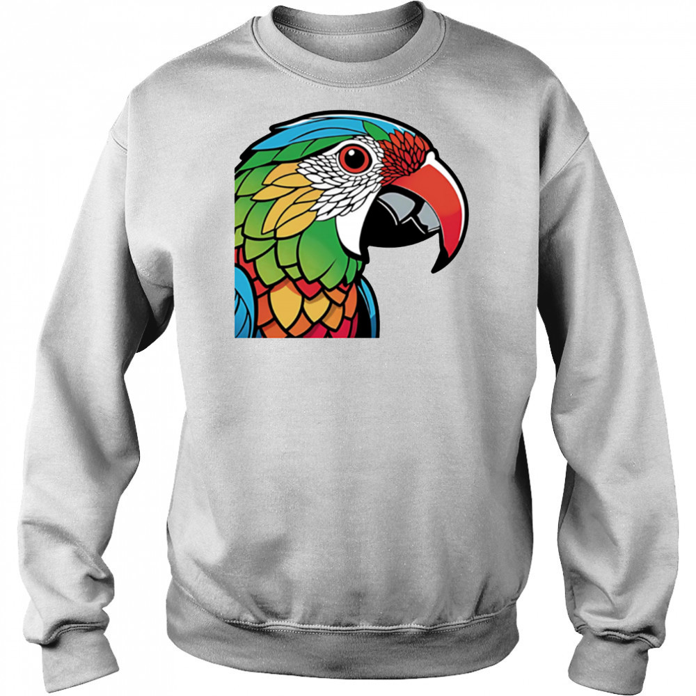 Colorful Lovebird Parrot Doodle Sticker shirt Sweatshirt