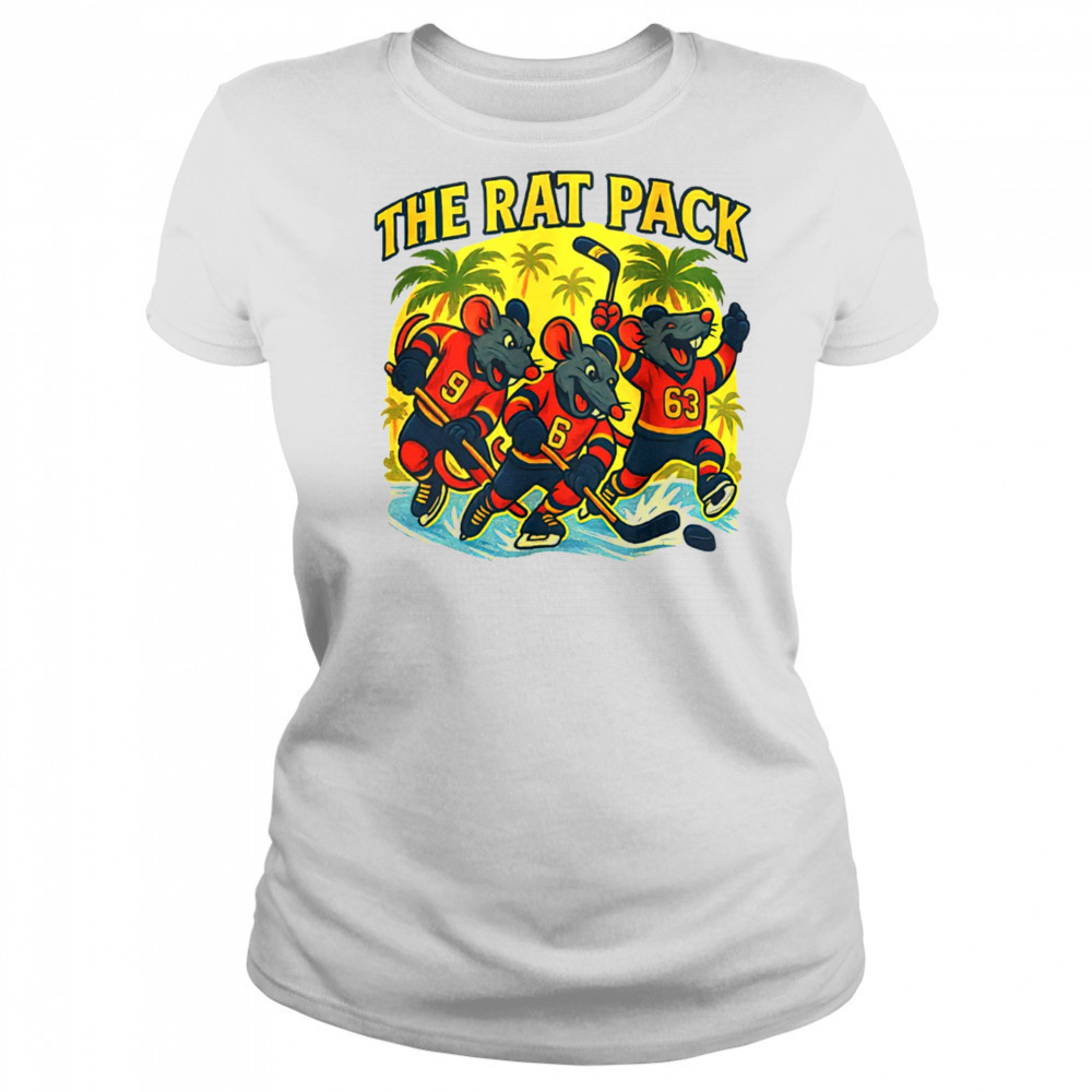 Florida Panthers Cartoon Rats in Jerseys The Rat Pack Hockey shirt Women's T-shirt