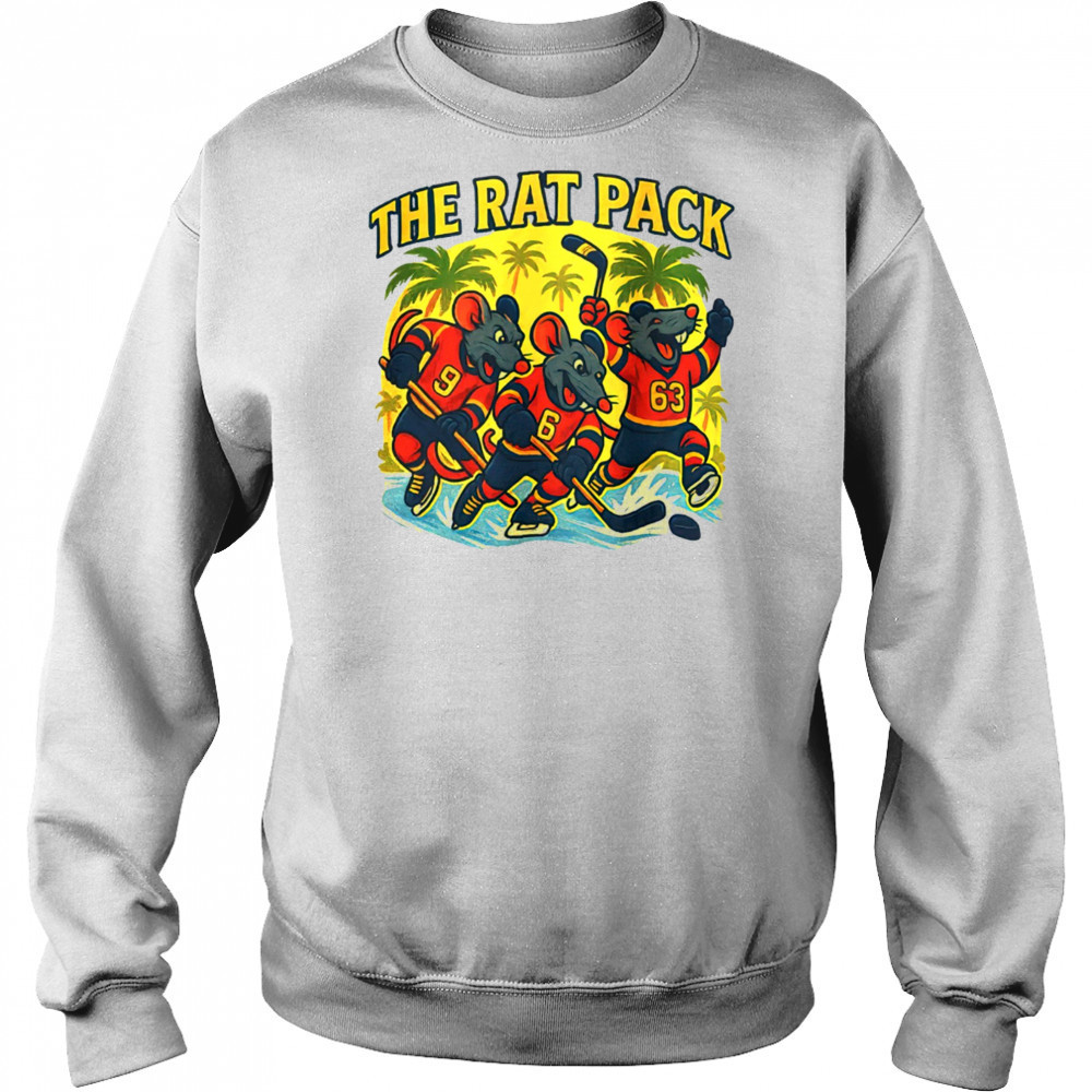 Florida Panthers Cartoon Rats in Jerseys The Rat Pack Hockey shirt Sweatshirt