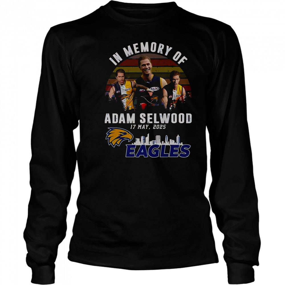 In Memory Of Adam Selwood 2025 X West Coast Eagles Limited Edition T-Shirt Long Sleeved