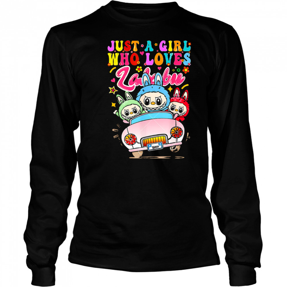Just a Girl Who Loves Labubu Funny Labubu Driving Car shirt Long Sleeved
