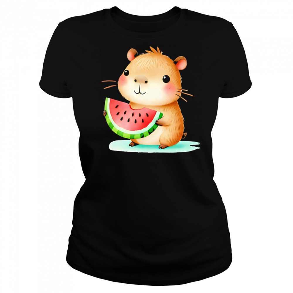 KawaiI capybara watermelon lover shirt Women's T-shirt