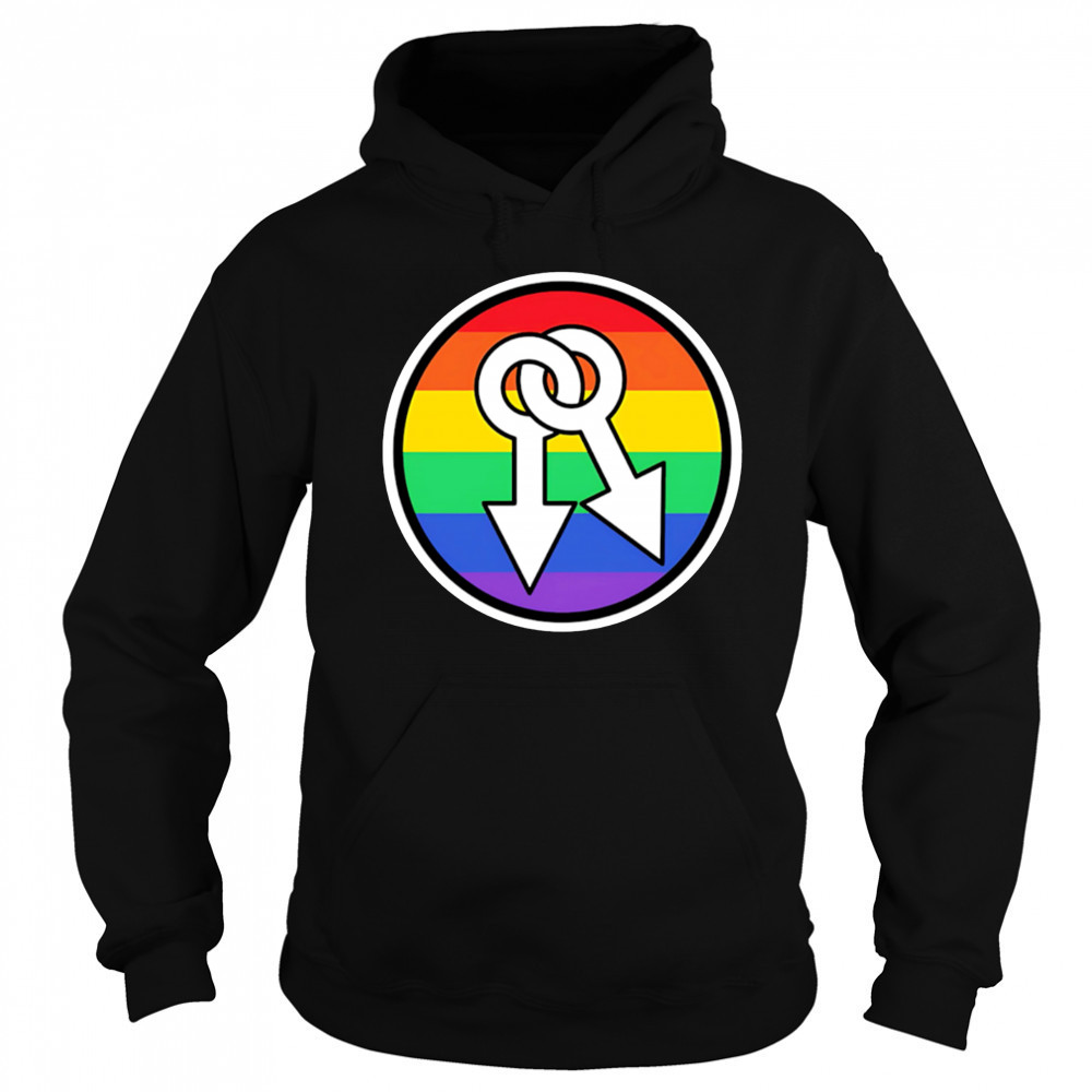 Male symbols rainbow shirt Hoodie