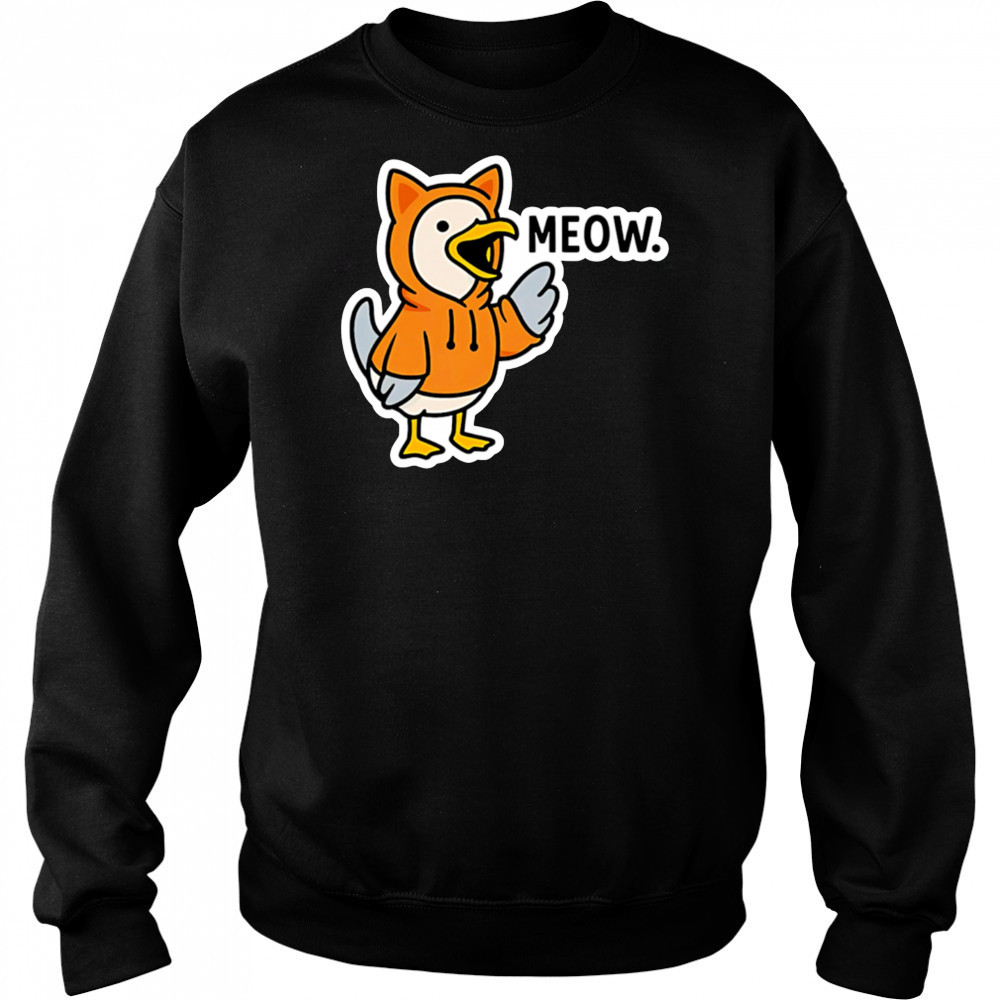 Meowing seagull cat meme shirt Sweatshirt