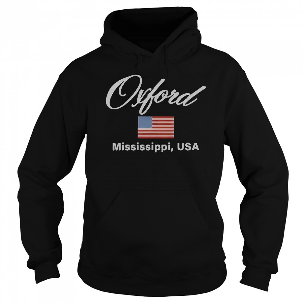 Ole Miss Oxford Vintage Flag Embroidered T-Shirt Hoodie