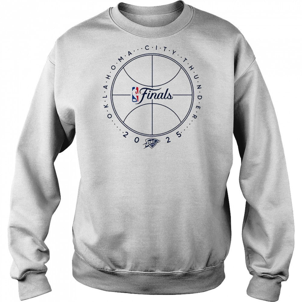OKC THUNDER 2025 NBA FINALS BASKETBALL OUTLINE T-SHIRT Sweatshirt