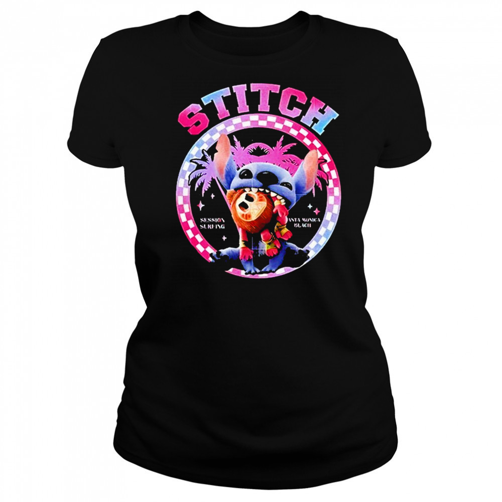 Stitch Santa Monica Beach Surfing Session Shirt Women's T-shirt