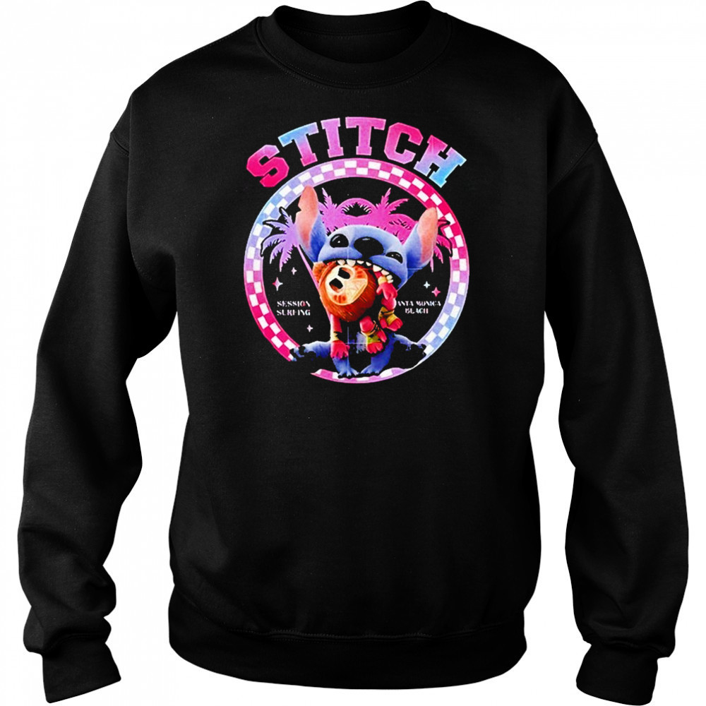 Stitch Santa Monica Beach Surfing Session Shirt Sweatshirt