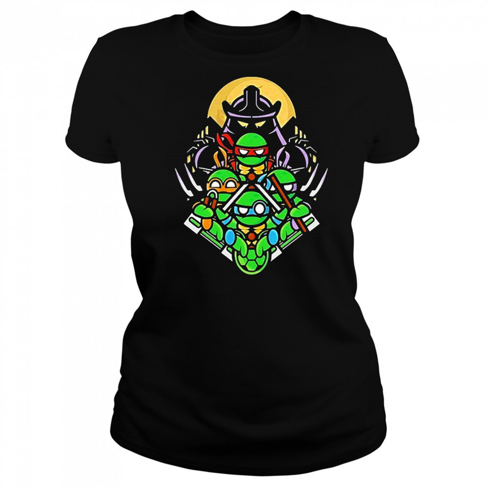 Teenage Mutant Ninja Turtles And Shredder Go Ninja Shirt Women's T-shirt