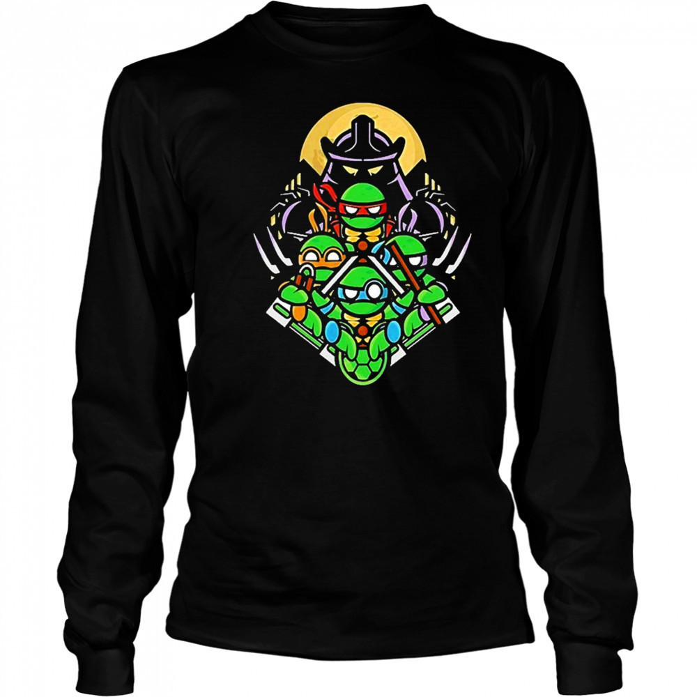 Teenage Mutant Ninja Turtles And Shredder Go Ninja Shirt Long Sleeved