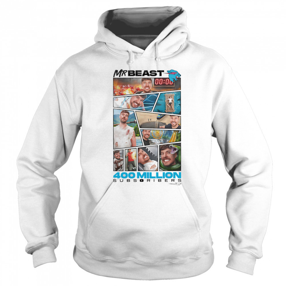 Mr Beast 400 Million Subscribers shirt Hoodie