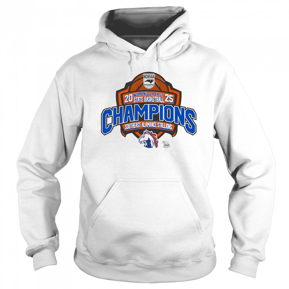 NCHSAA 2025 Women’s 2A East State Basketball Champions Southeast Alamance Stallions Shirt Hoodie