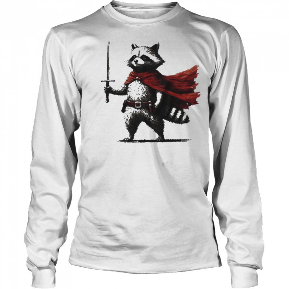 Raccoon knight vintage shirt Long Sleeved
