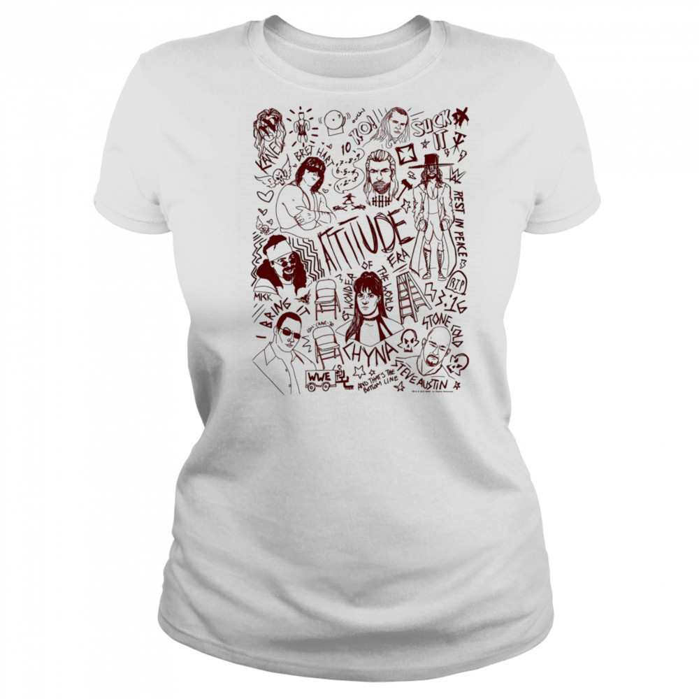 WWE Attitude Era Doodles shirt Women's T-shirt
