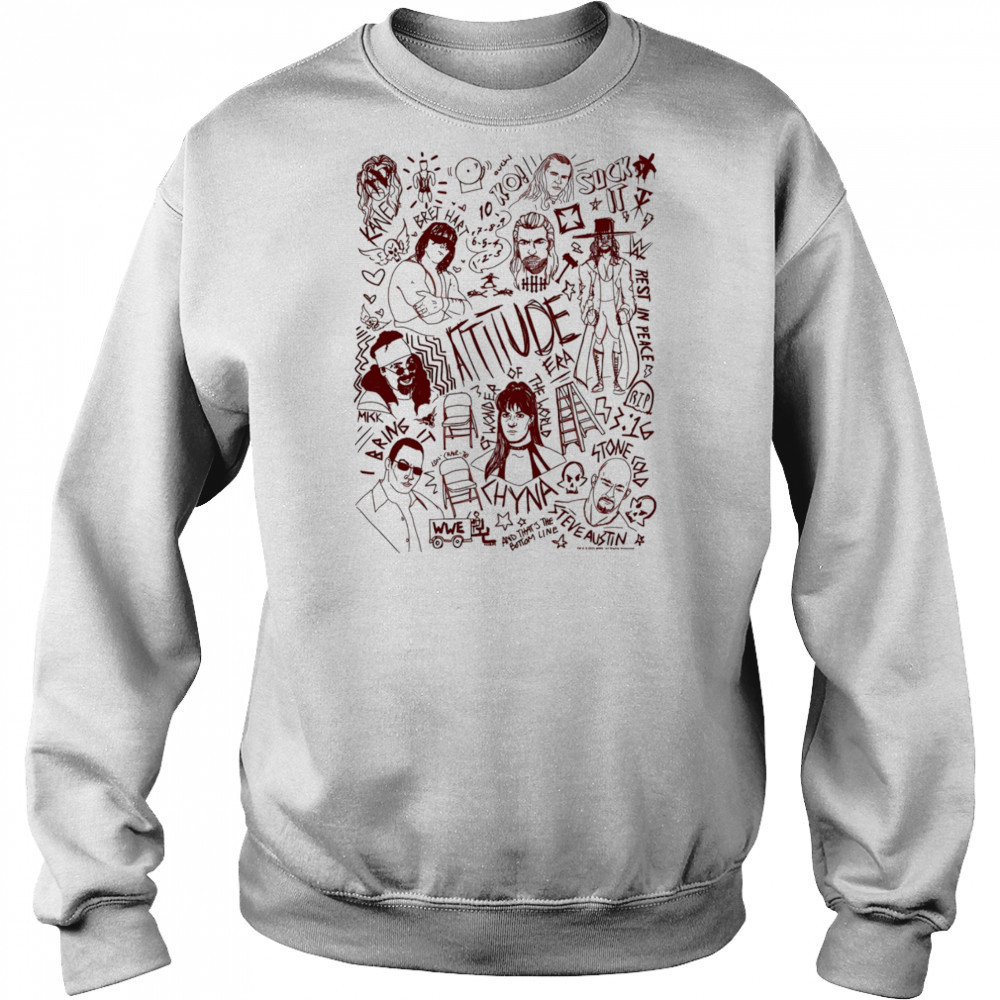 WWE Attitude Era Doodles shirt Sweatshirt