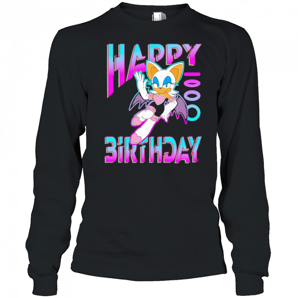 Hedgehog Rouge Happy Birthday shirt Long Sleeved