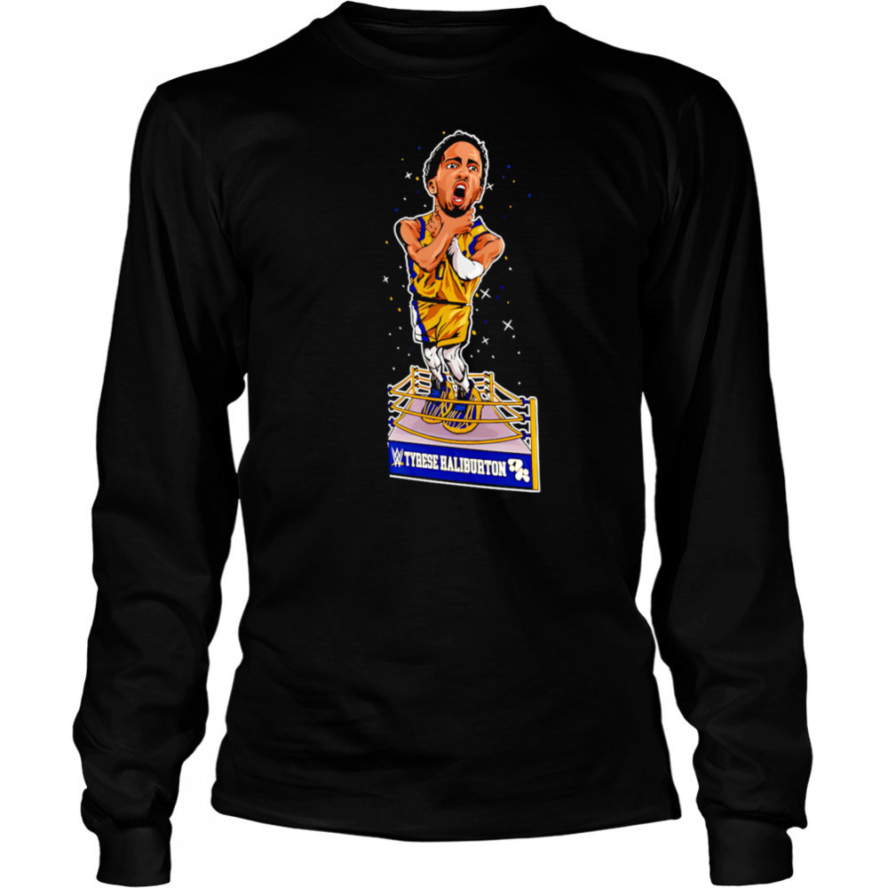 WWE Tyrese Haliburton Knicks Choke cartoon shirt Long Sleeved