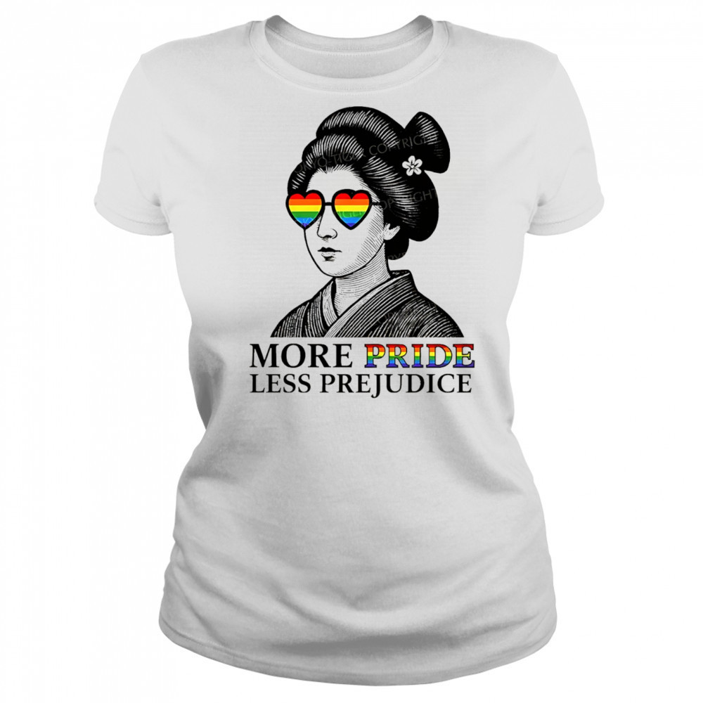 Geisha wearing sunglasses more Pride less prejudice shirt Women's T-shirt