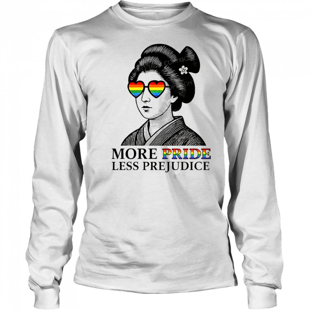 Geisha wearing sunglasses more Pride less prejudice shirt Long Sleeved