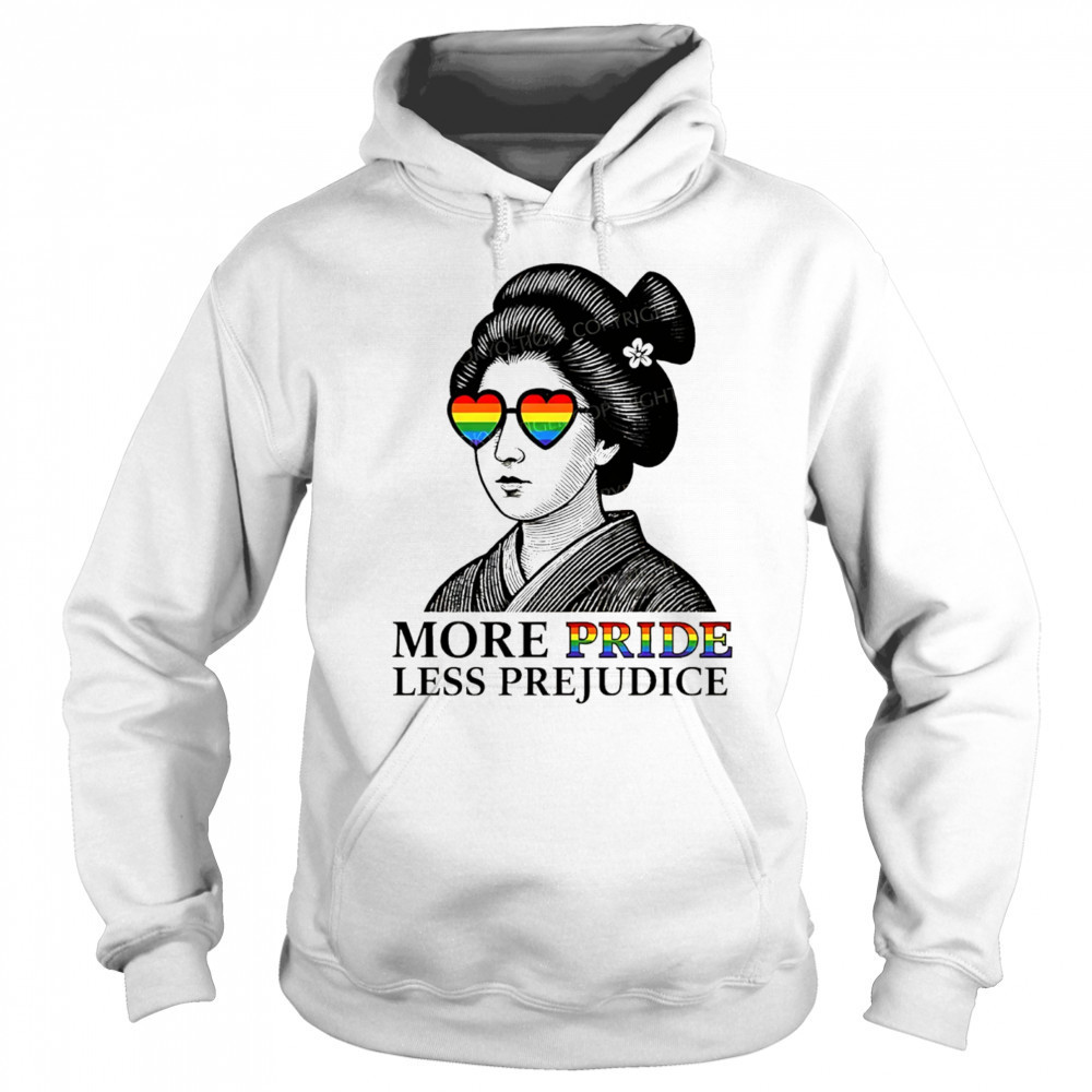 Geisha wearing sunglasses more Pride less prejudice shirt Hoodie