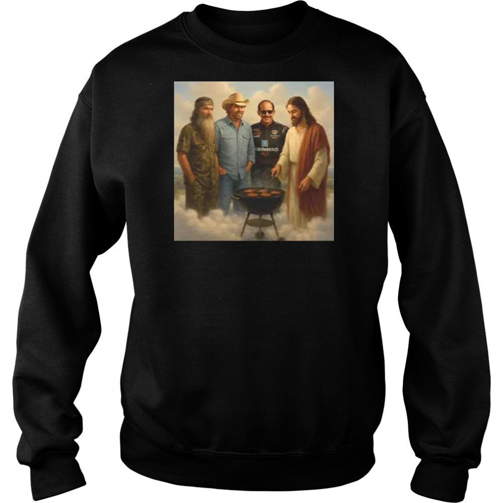 The Real Gang Meetup In Heaven Phil Robertson Dale Earnhardt Toby Keith Shirt Sweatshirt