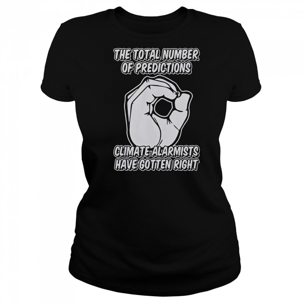 The Total Number Of Predictions Climate Alarmists Have Gotten Right Predictions T-Shirt Women's T-shirt