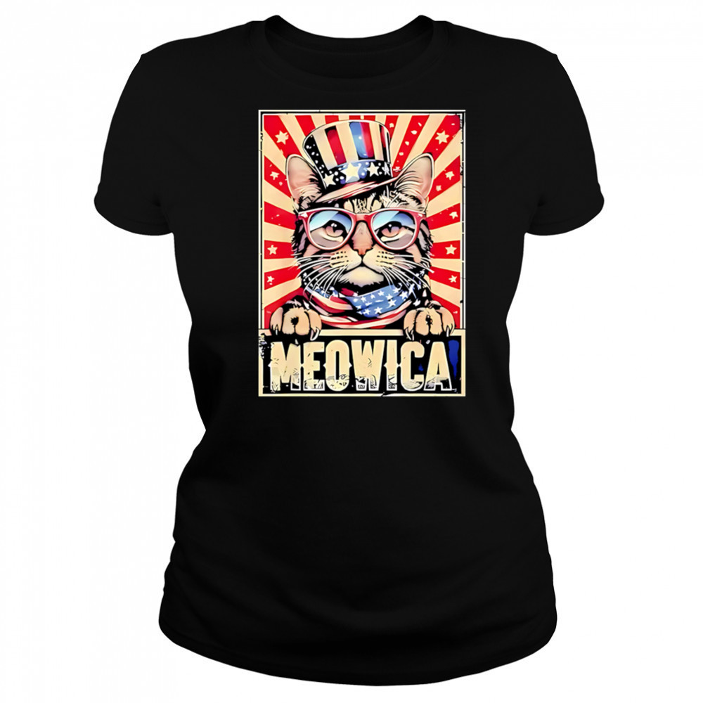 Cat meowica 4th of july shirt Women's T-shirt