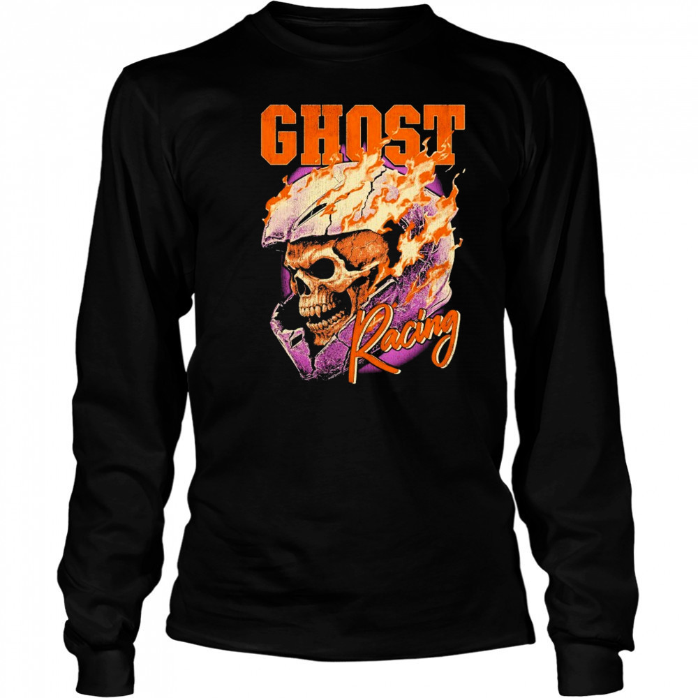 Ghost Racing Hellfire Skull T-shirt Long Sleeved