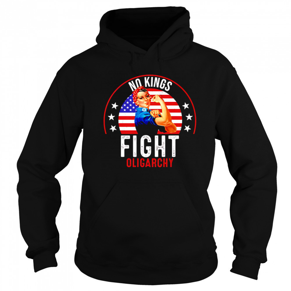 No Kings Fight Oligarchy retro shirt Hoodie