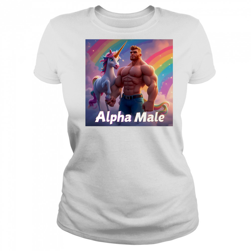 Alpha rainbow male pride shirt Women's T-shirt