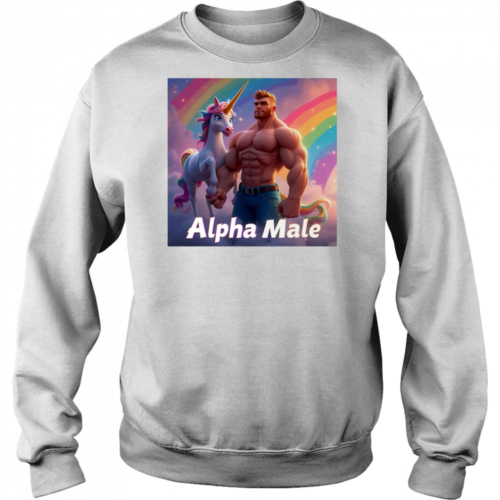 Alpha rainbow male pride shirt Sweatshirt