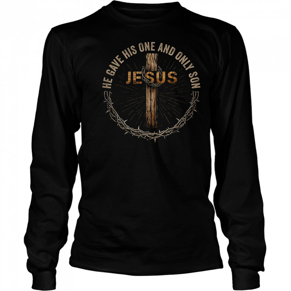 Jesus Christian Cross Bible John 316 Reflection shirt Long Sleeved