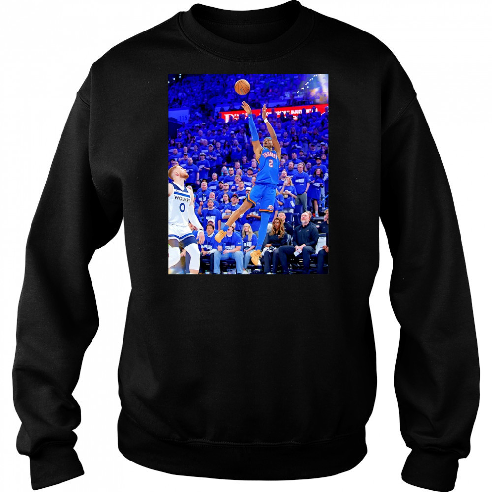 Shai Gilgeous Alexander Oklahoma City Thunder NBA Basketball Game Frames shirt Sweatshirt
