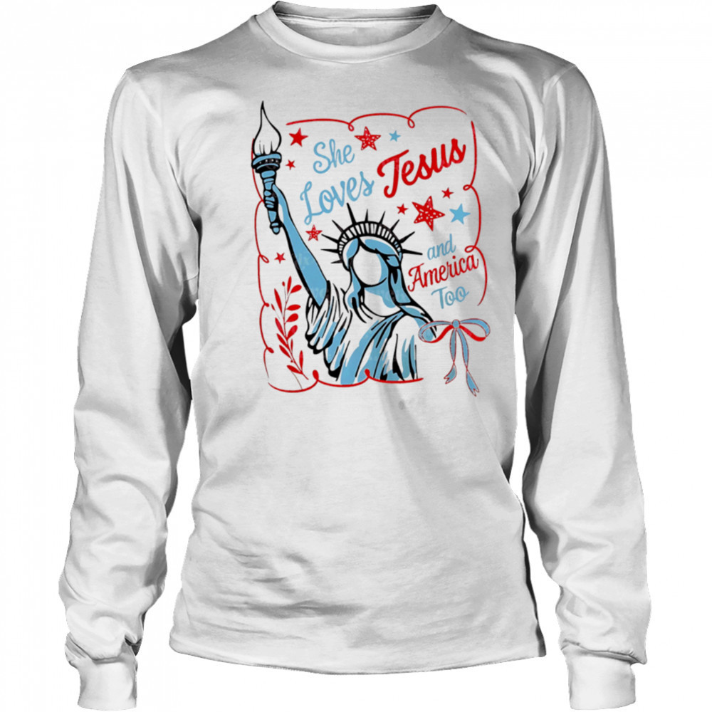 She Loves Jesus and America too vintage shirt Long Sleeved