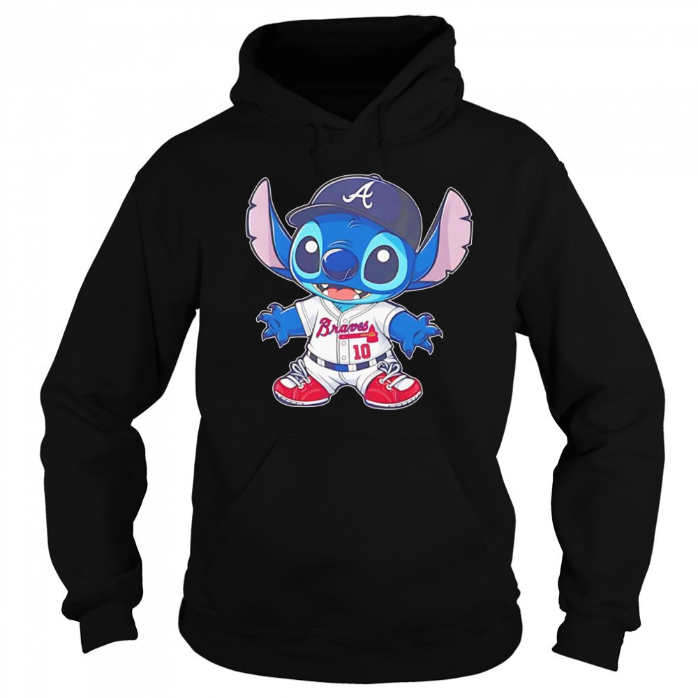 Stitch Atlanta Braves baseball shirt Hoodie