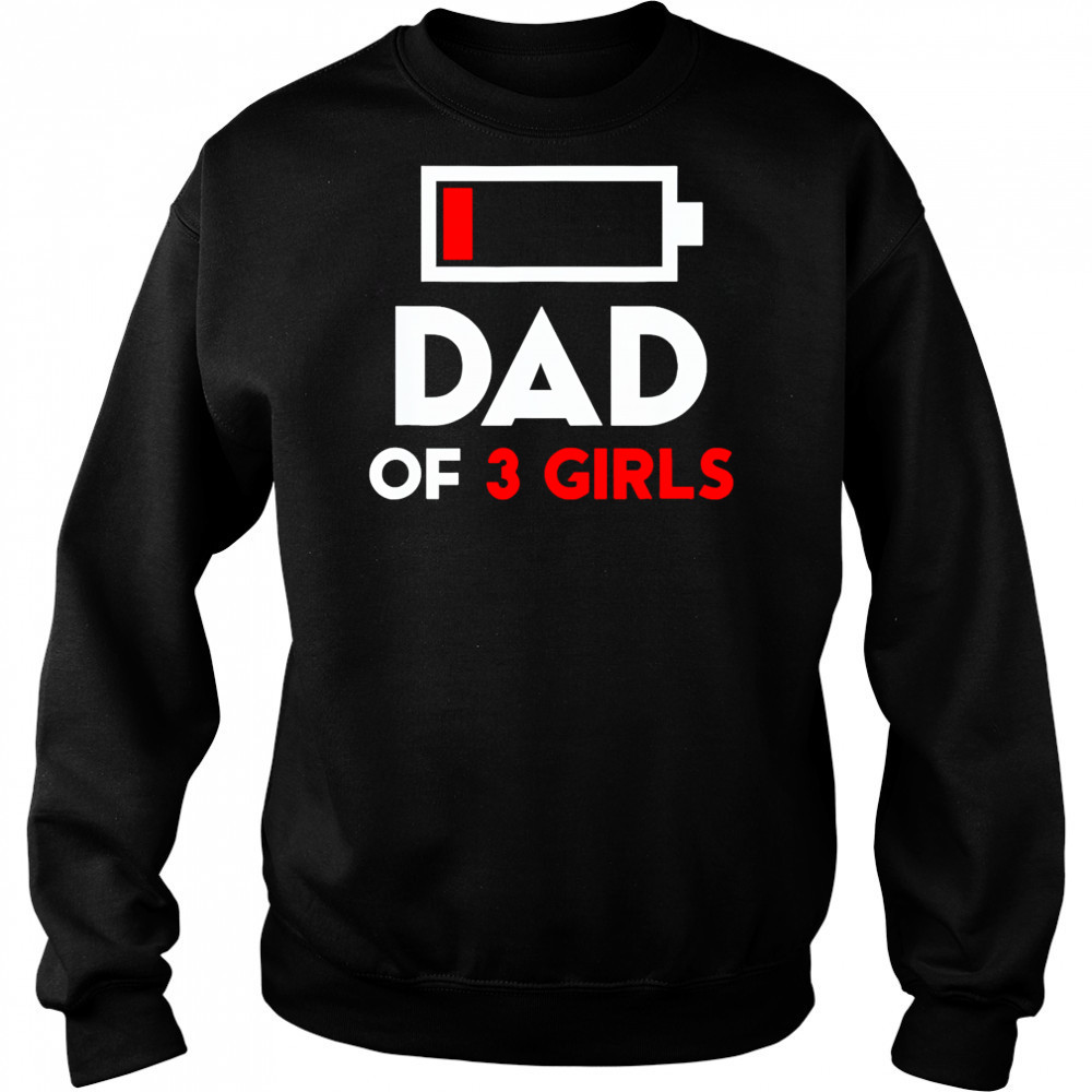 Dad Of 3 Girls Fathers Day shirt Sweatshirt