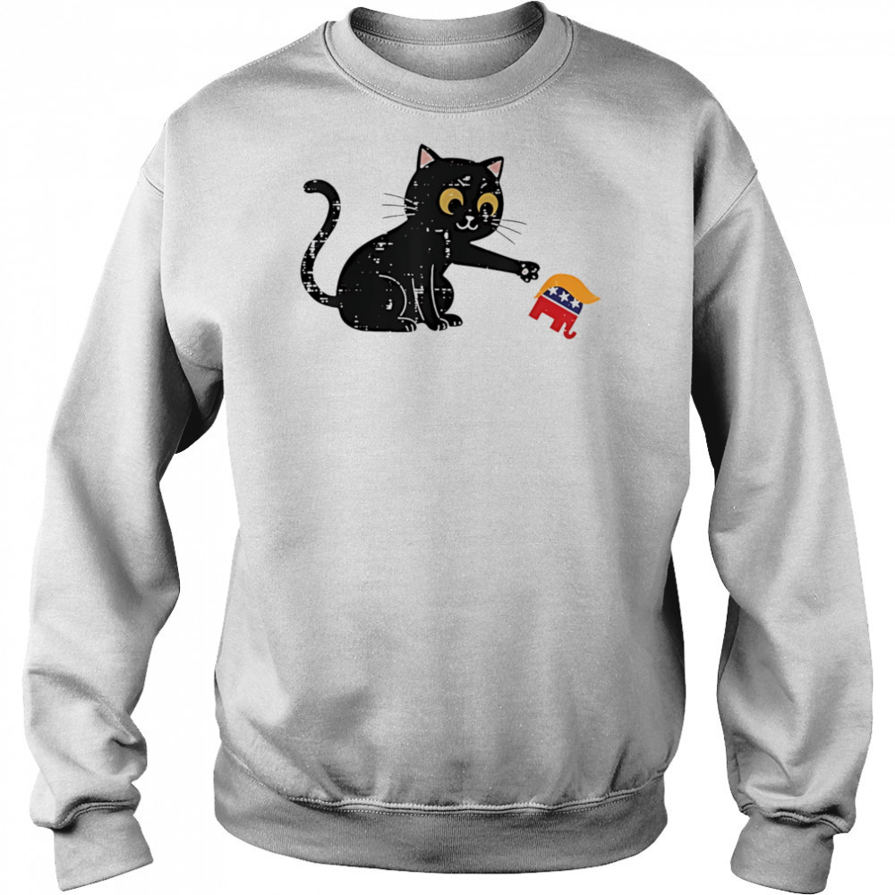 Resist cat tipping elephant protest Trump shirt Sweatshirt
