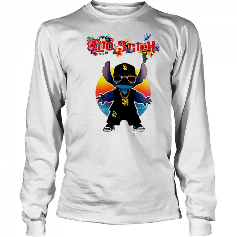San Diego Padres x Lilo and Stitch Baseball shirt Long Sleeved