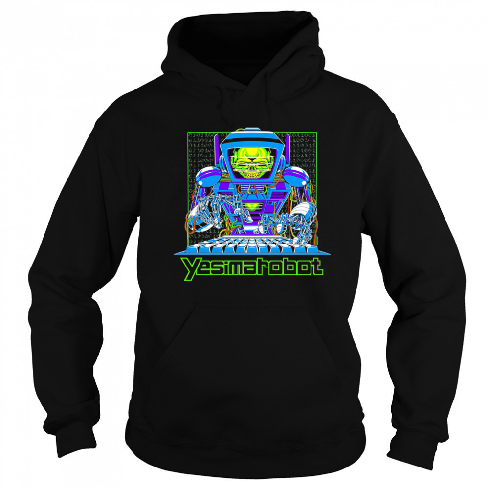 Yesim Robot neon shirt Hoodie