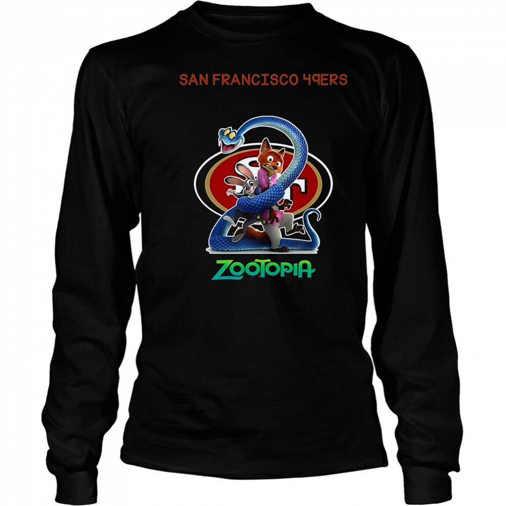 San Francisco 49ers Zootopia 2 T-Shirt Long Sleeved
