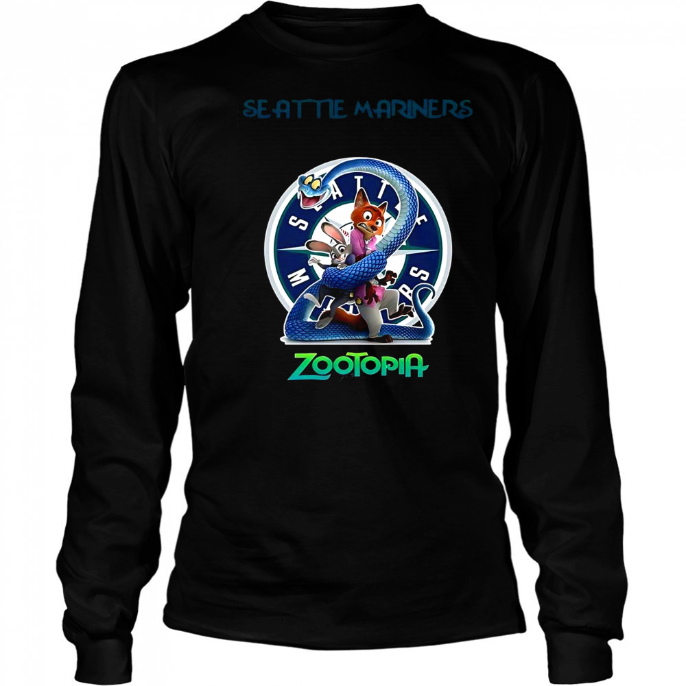 Seattle Mariners Zootopia 2 T-Shirt Long Sleeved