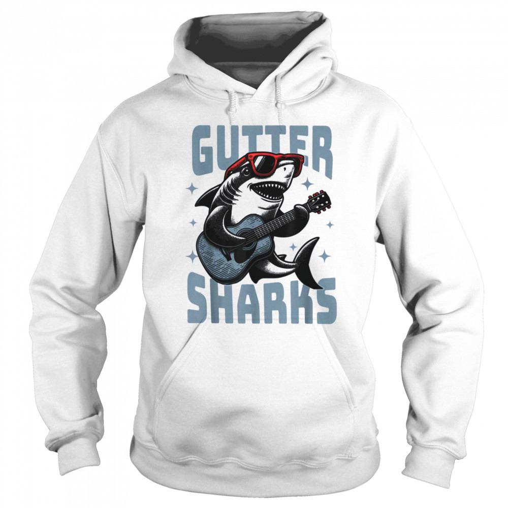 Shark Playing Guitar With Sunglasses T Shirt Hoodie